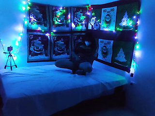 Christmas lights make me slutty and a whore in my bed