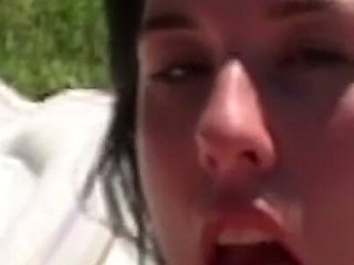 Young Lipstick Lesbians Indulge in Passionate Outdoor Toy Play