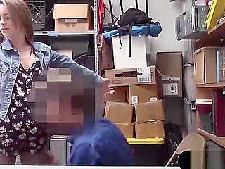 Cute blonde german teen 18+ rough fucked by a mall cop