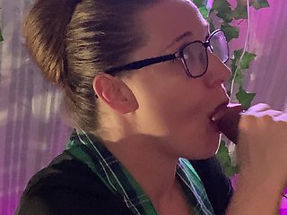 Dripdrop Behind the Scenes! Kay Lee Sucking Dick with Her Glasses on Pt 1