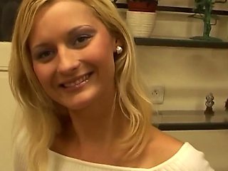 A Shy Blonde Gets Interviewed And Filmed Pov Giving A Sloppy Blowjob Until Facial