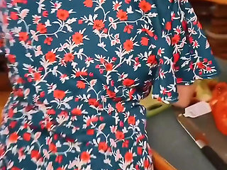 Horny Housewife Fingering That Juicy Pussy in the Kitchen