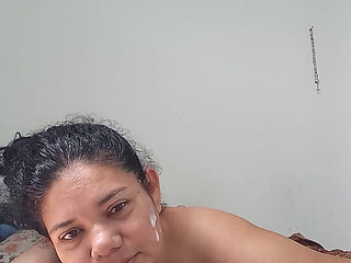 Beautiful Girlfriend Sucking Deep Throat