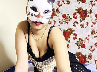 Video With Clear Hindi Audio Voice Indian Hot Cat Masked Girl