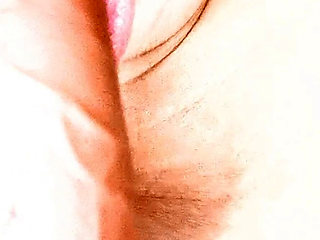 Licking the Head of That Big Cock She's Hopping on Top with Wet Dripping Pussy Slop