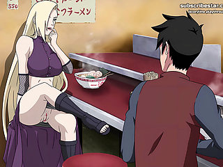Naruto: Kunoichi Trainer - Slutty Blonde Teen Ino Yamanaka Has Public Sex In A Restaurant. Her Little Pussy Gets Creampied
