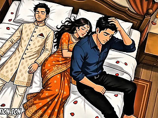 Indian Suhagrat Night – Husband Slept, Best Friend Fucked Her
