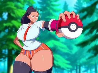 Pokemon waifu gets her gigantic ass wrecked in the forest