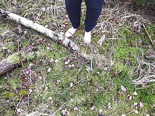 Barefeet Titslapping in the Woods - 600 Slaps