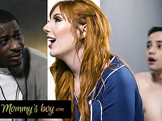 MOMMY'S BOY - Pervert MILF Teacher Lauren Phillips Takes 18yo Student's Cock, Then Gym Teacher's BBC