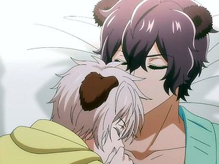 Cute pup take every inch from his hibernating bear