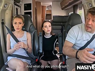 Big-Cock Lesbians Rika Fane and Abby Margarita in Hardcore Fuck