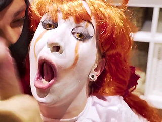 Dutch Halloween teen swallows every cum load