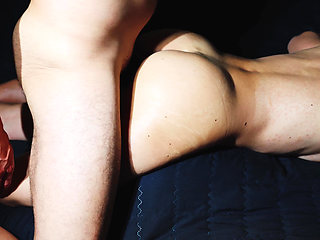 Lying Down He Fucks Me From Behind, Spreads My Asshole with a Finger to Cum Inside It