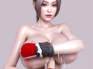 Fatal Fury Mai Shiranui cosplay Titjob Uncensored Hentai AI generated