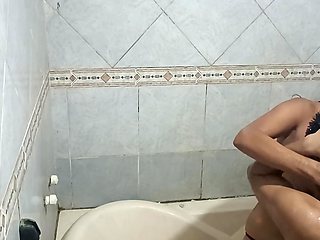 Indian Step Sister Gets Ass Fucked In The Shower
