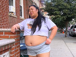 BBW wife public masturbation