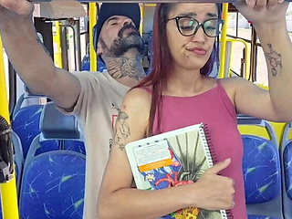 Hot Student Molested by Old Pervert on Public Bus!