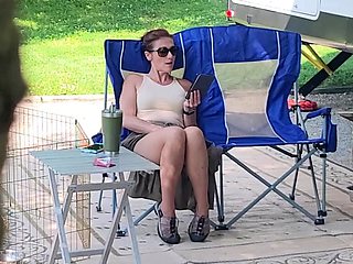 Euro amateur outdoor masturbation