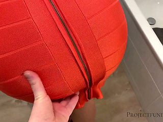 Stepbro fucks me in my sexy bodycondress