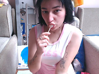 Sucking a Lollipop