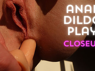 Anal Dildo Masturbation Closeup