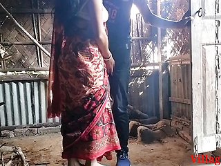 Red Saree Wife Outdoor Blowjob ( Official Video by Villagesex91)