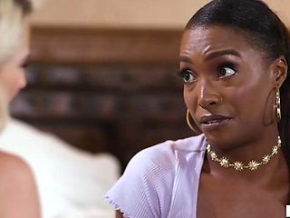 Jessie Saints Big-Tits Seduction of Ebony Roomie Daya Knight Ignites Steamy Interracial Passion