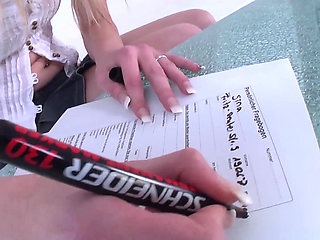 Young girl shows how she's slut