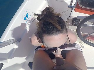 Gail Bates - Holiday Public Sex On Boat With Creampie -