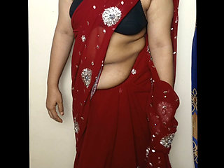 Beautiful Girl Red Saree Big Boobs Press - Indian Desi Hot Video