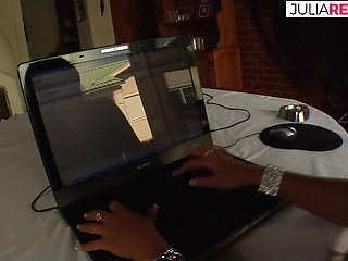 Lesbo sluts fuck each other with monster dildos in the ass