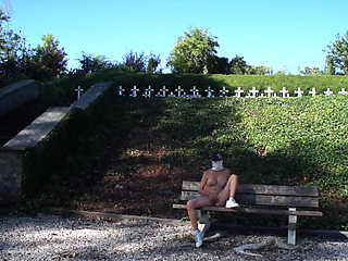I in a cemetery