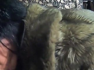 Milfycalla- Deep Blow-job and Cum Play While Wearing a Hot Green Fur-coat, Leather Gloves and Long Boots 213