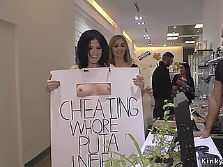 Cheating Whore Disgraced In Public