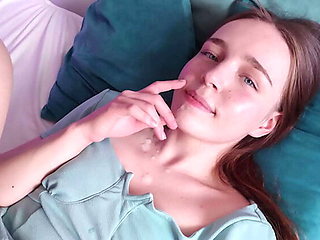 Teen Brunette Aqua Ri Gets Her First Cum