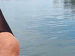 Granny Goes Swimming in a Sexy Swimsuit!