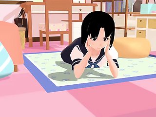 Mia Anime girl gravure in her rooms.