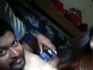Indian wife gives a footjob and then a blowjob before riding