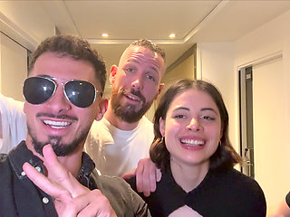 Valentino Roca and Friends Give a Latina a Post-Party Creampie and Squirt