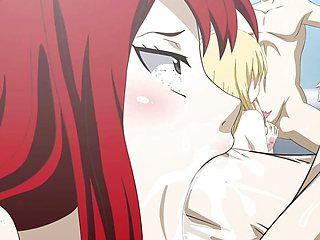 Fairy Tail Shower Foursome