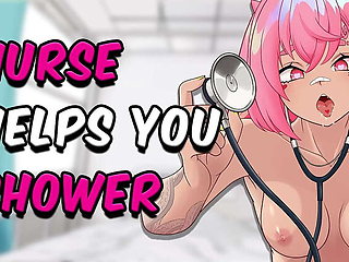 ASMR Nurse Gives You a Blowjob in the Shower