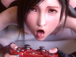 Pantsushi & X3D Intense anal sex delicious big booty gamer swallowing huge cock in the ass while playing hard sex doggy style