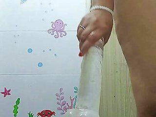 Big Tits Horny Mom Riding Dildo