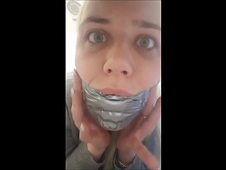 Self-gagged on an Airplane!