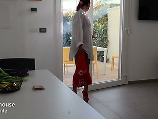 Multi-squirt Orgasm! Shopping Can Wait - My Kitchen Table Got Soaked Instead