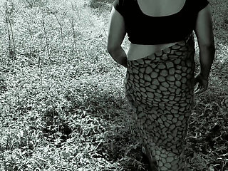 Hot Stepaunty Fucking Pussy in Forest Doggy Style