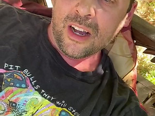 Outside playing with my cock