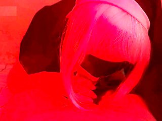 What’s this naughty nun Lunaboom doing on the couch?