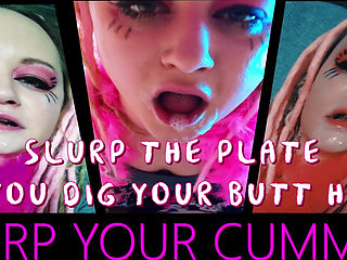 CEI Trick 1 Slurp the Plate as You Dig Your Butthole